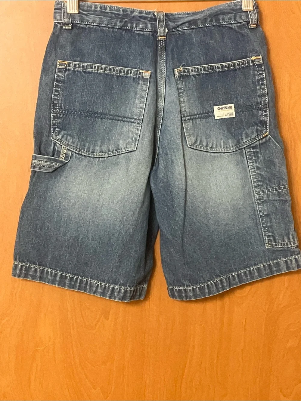 OshKosh Bgosh Boy's Blue Denim Extend Waist Carpenter Shorts Size 8